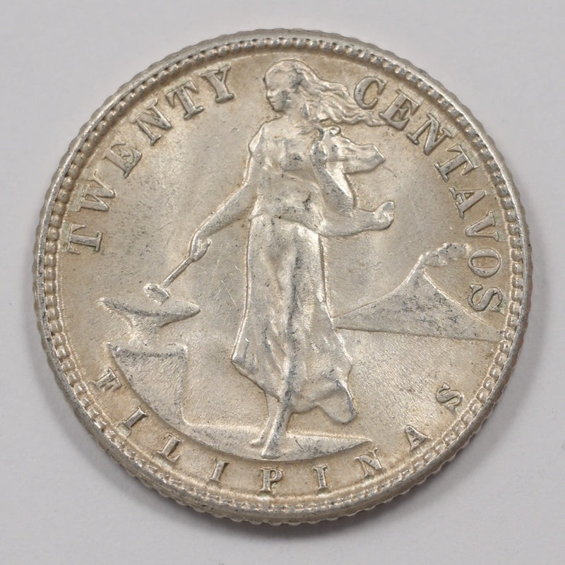 Philippines 1945-D Commonwealth 20 Centavos Silver P1514650