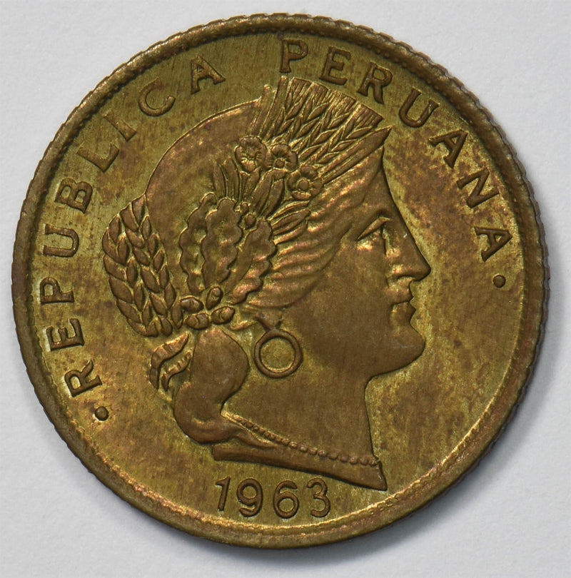 Peru 1963 5 Centavos Bust of Ceres P903525 combine shipping0