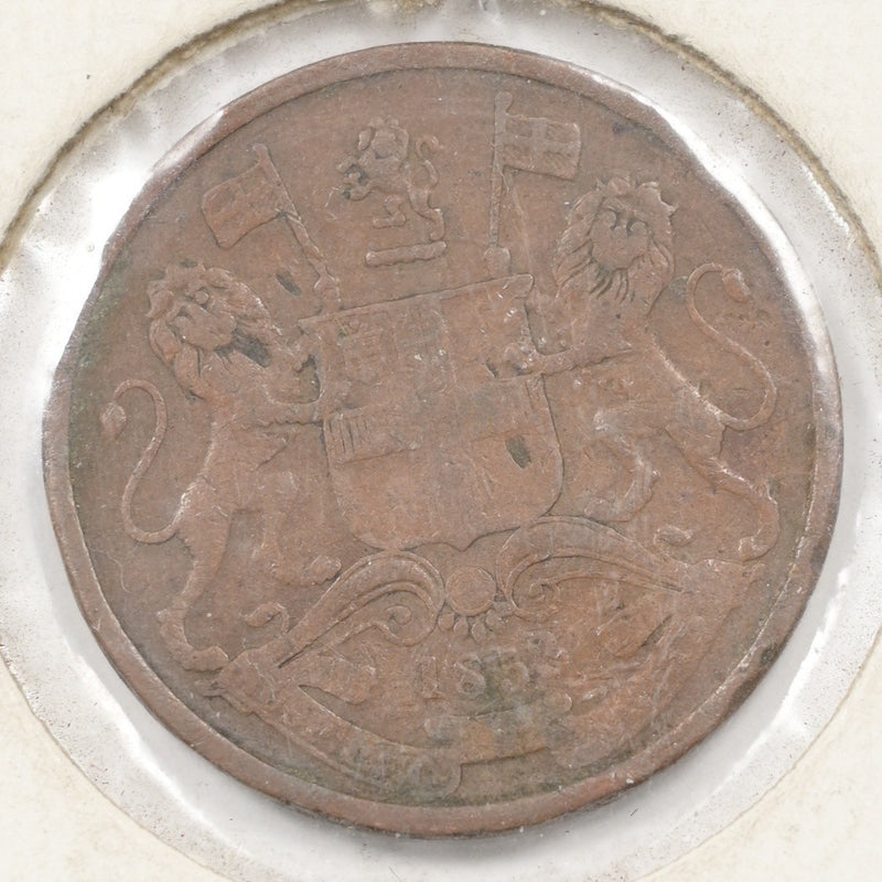 East India 1853 East India Company Half Pice 1/2 Pice P9046620