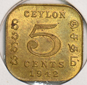 Ceylon 1942 5 Cents P290157 combine shipping2