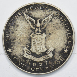 Philippines 1927 Culion Leper Colony Coinage 5 Centavos P151126 VF1