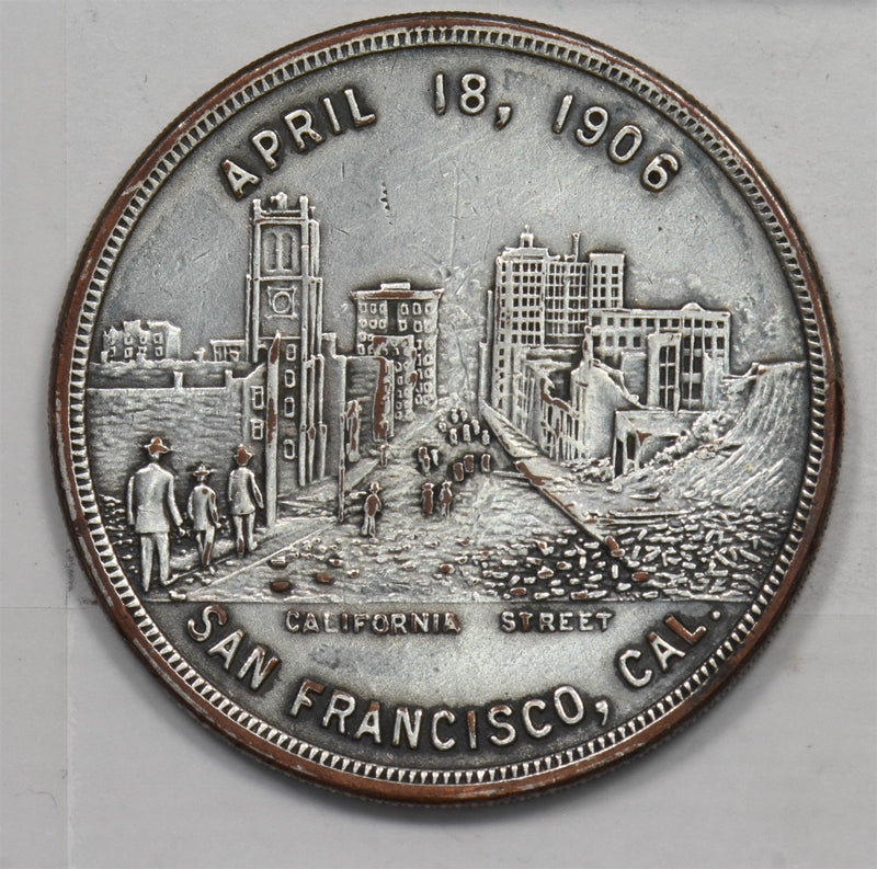 US 1906 Medal HK 340a So-Called Dollar San Francisco EarhQuake & Fire P490440 co0