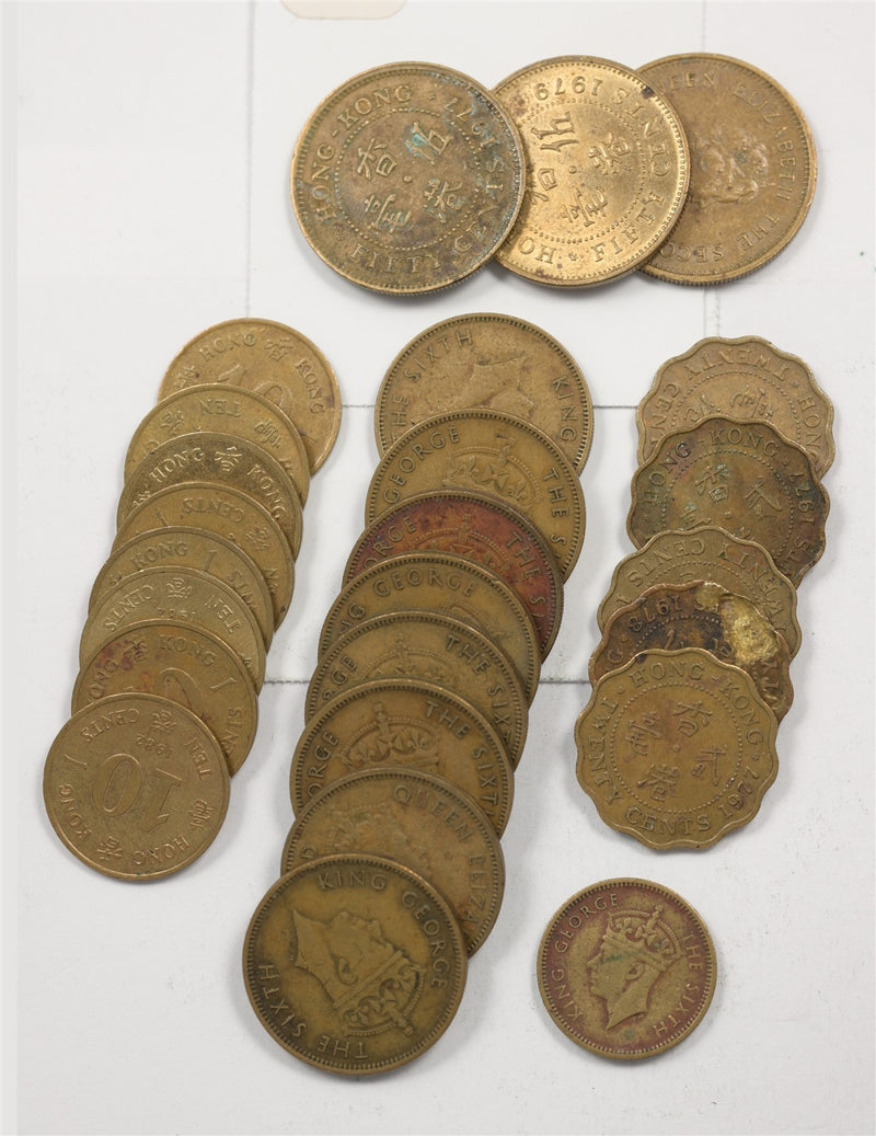 Hong Kong 1948-1983 Collection Lot of Many 5C, 10 C, 20C, 50 cents P1915940