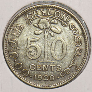 Ceylon 1920 50 Cents P150114 combine shipping2