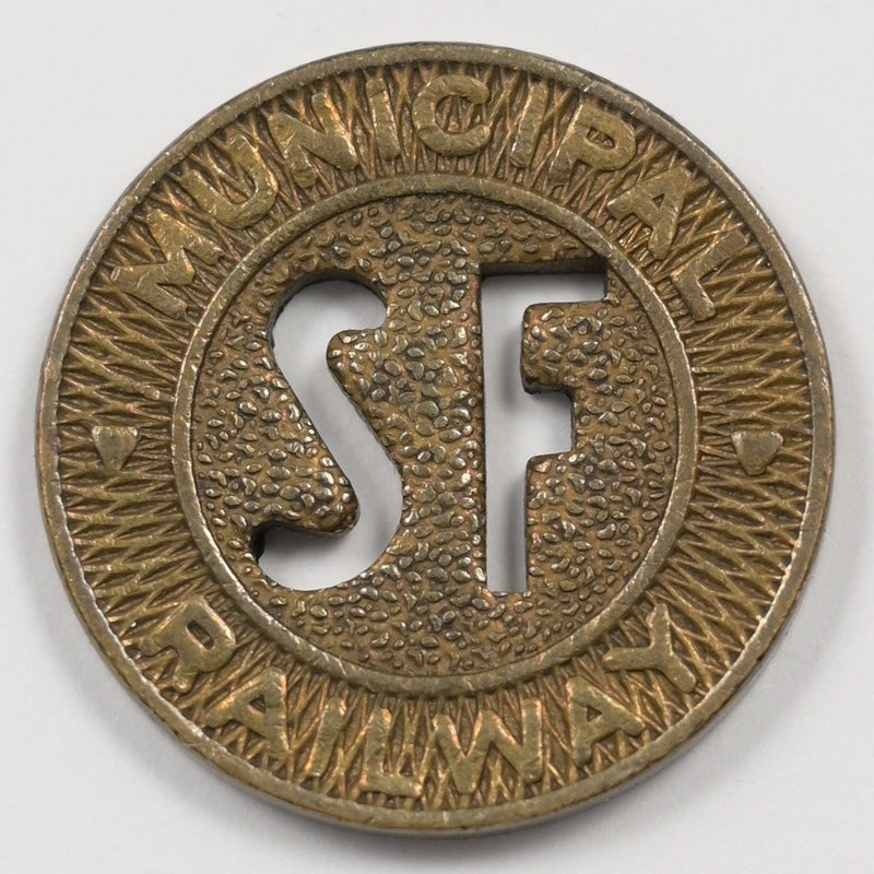 San Francisco Municipal Railway Transit Token One Fare P9042950