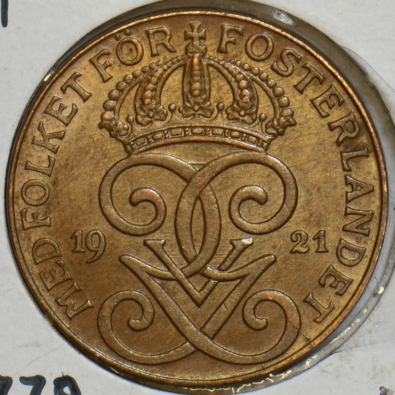 Sweden 1921 2 Ore CH UNC P490063 combine shipping0