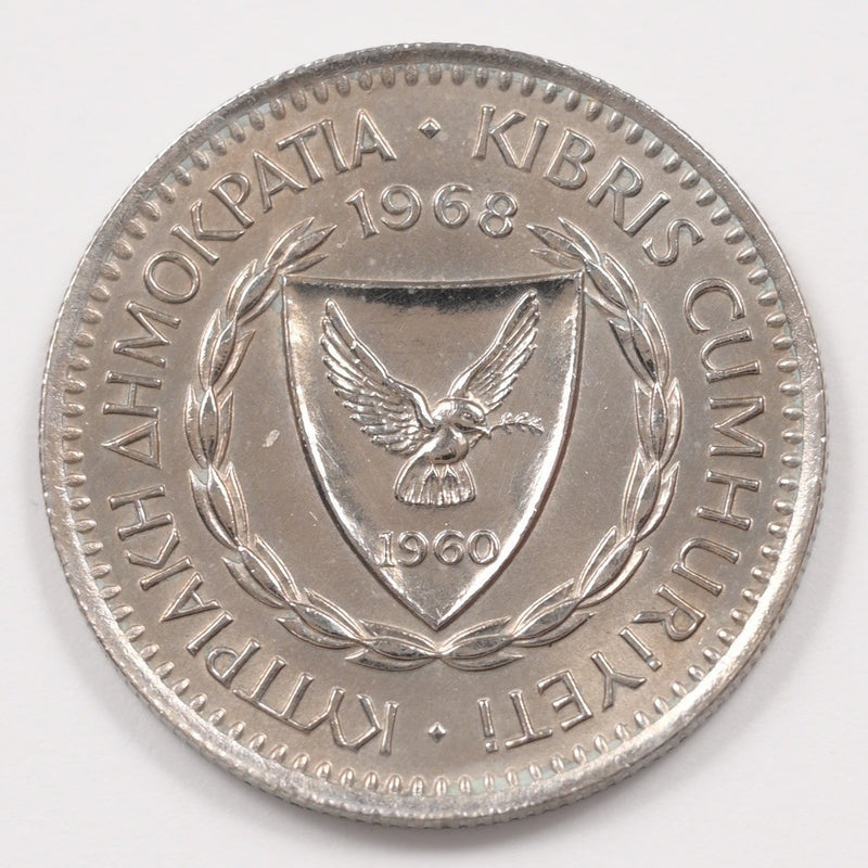 Cyprus 1968 Republic 25 Mils P9048250