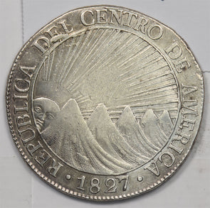 Central American Republic 1827 8 Reales Silver P4903950