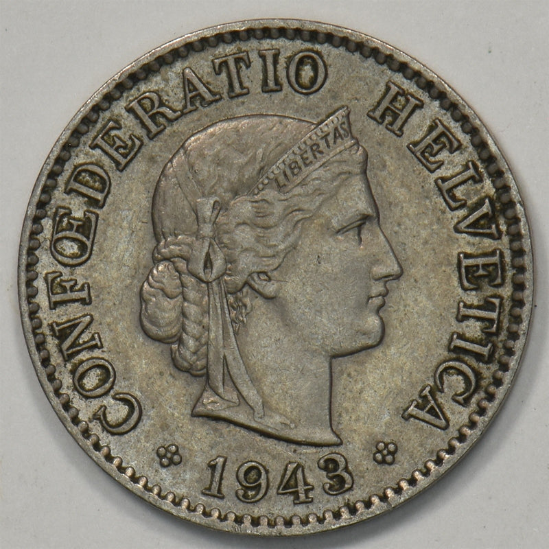 Switzerland 1943-B Helvetica 5 Rappen P9031700