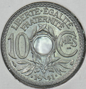 France 1941 10 Centimes P190585 combine shipping1