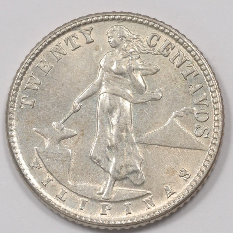 Philippines 1944-D Commonwealth 20 Centavos Silver P1514290