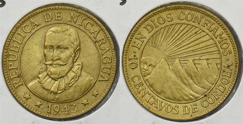 Nicaragua 1943 10 Centavos P490197 combine shipping0