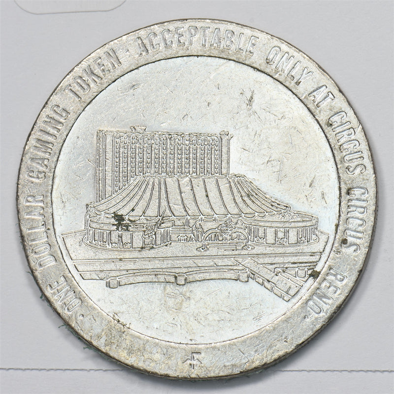 1980-FM Circus Hotel Dollar Casino Gaming Token P9030650