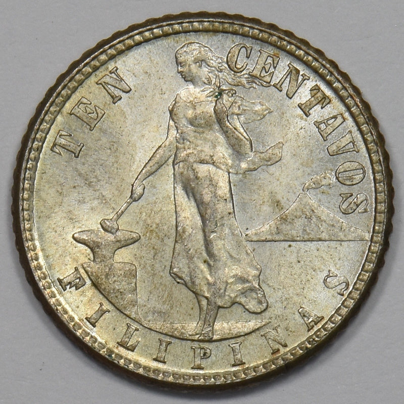 Philippines 1944-D Commonwealth 10 Centavos Silver P9026870