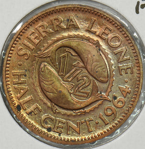 Sierra Leone 1964 1/2 Cent Fish animal Proof P150183 combine shipping0