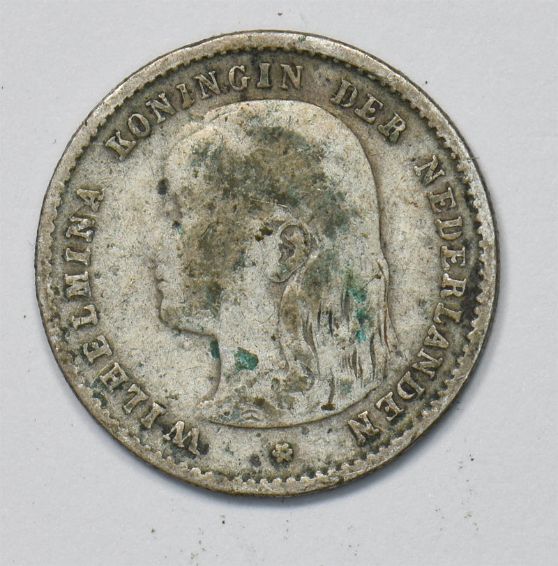 Netherlands 1897 10 Cents Silver Queen Wilhelmina P903405 combine shipping0