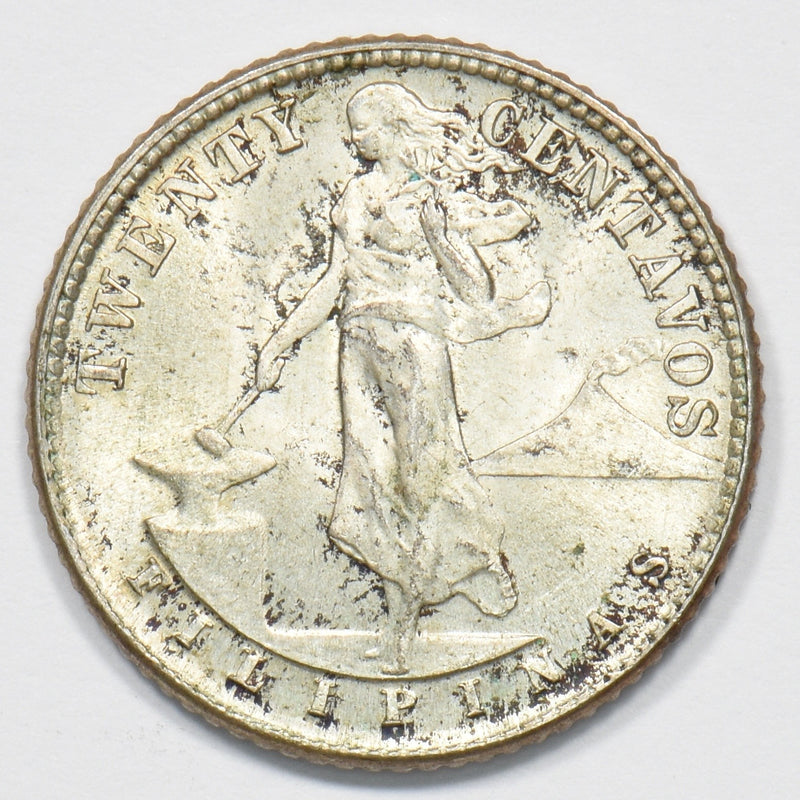 Philippines 1944-D Commonwealth 20 Centavos Silver P1911980