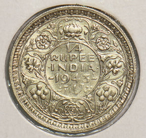 India British 1943 1/4 Rupee P290350 combine shipping2