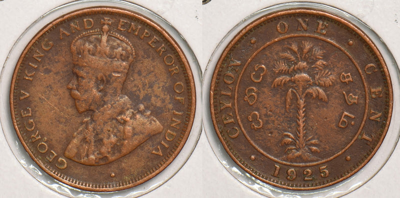Ceylon 1925 Cent P150085 combine shipping0