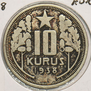Turkey 1938 10 Kurush animal P150062 combine shipping2