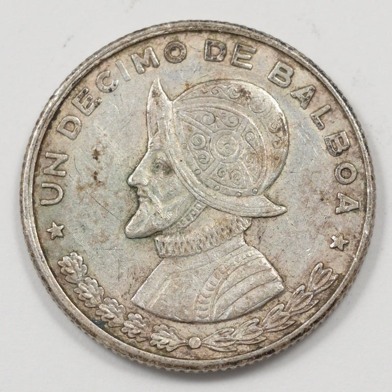 Panama 1961 Vasco Nunez 1/10 Balboa Silver P9040710