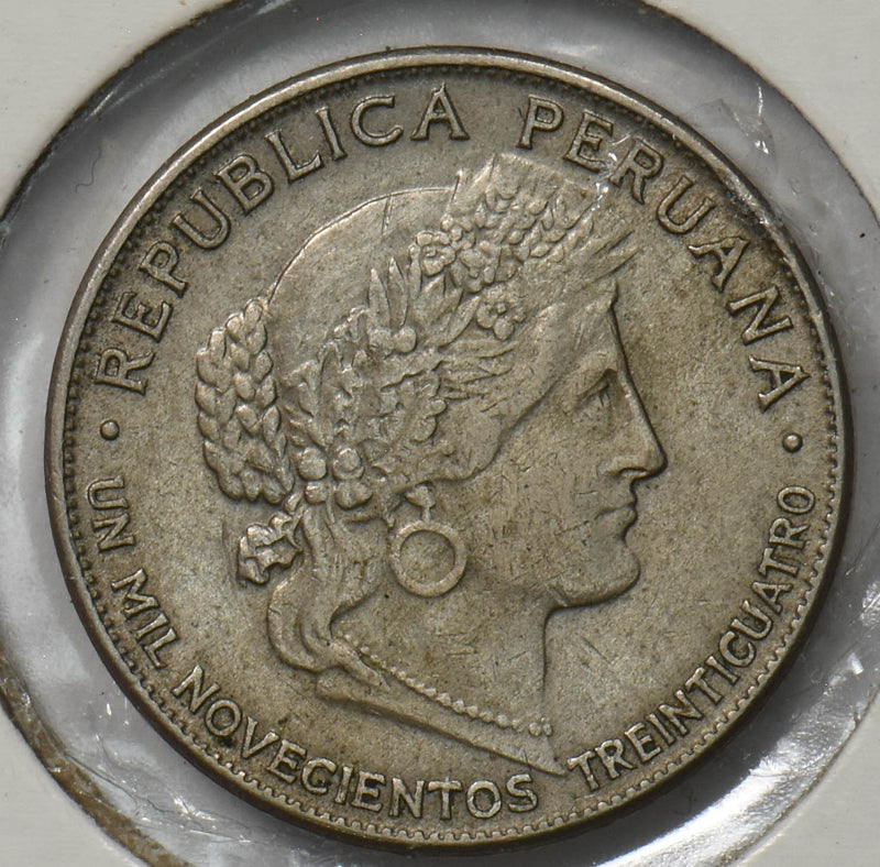 Peru 1934 5 Centavos Head of Ceres P903539 combine shipping0