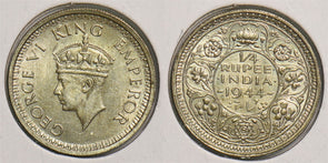 British India 1944 1/4 Rupee P490096 combine shipping0