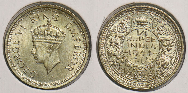 British India 1944 1/4 Rupee P490096 combine shipping0