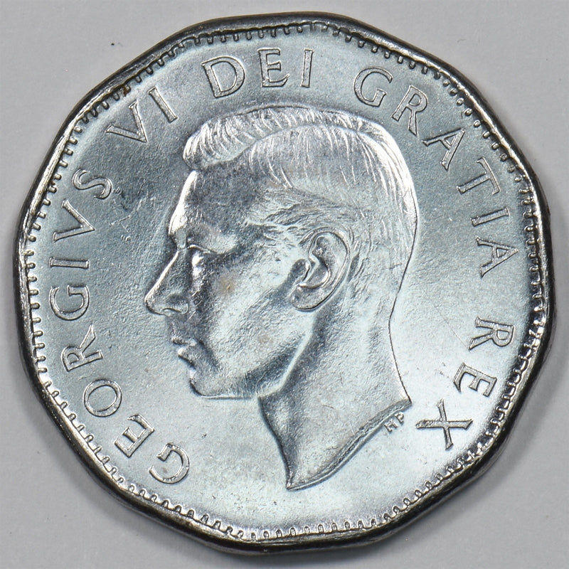 Canada 1951 Nickel- George VI Beaver 5 Cents P9024970