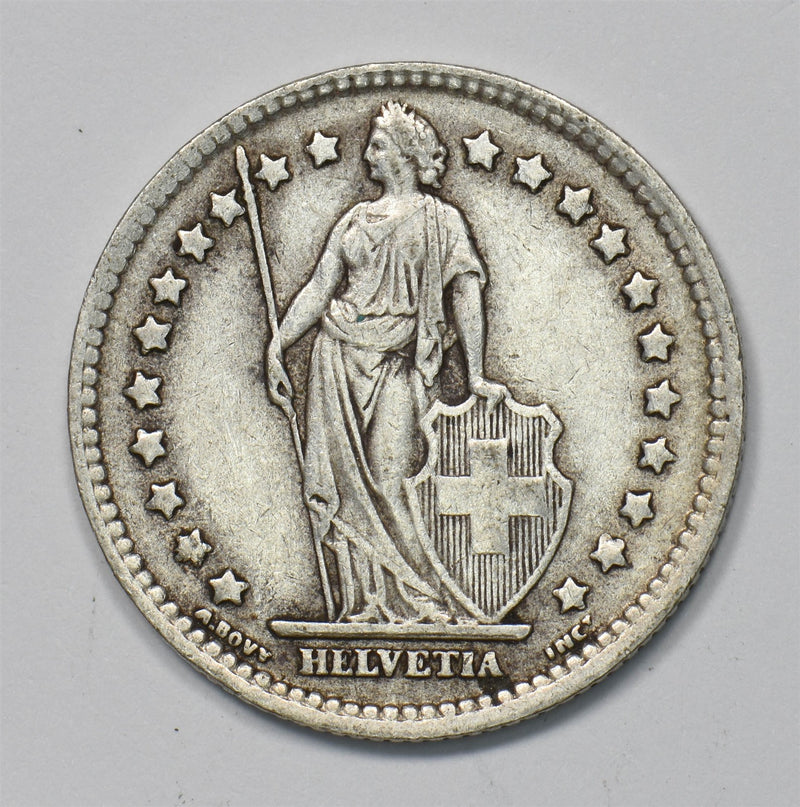 Switzerland 1944-B Franc Silver Helvetia P903426 combine shipping0
