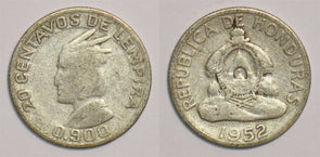 Honduras 1952 20 Centavos P190188 combine shipping0
