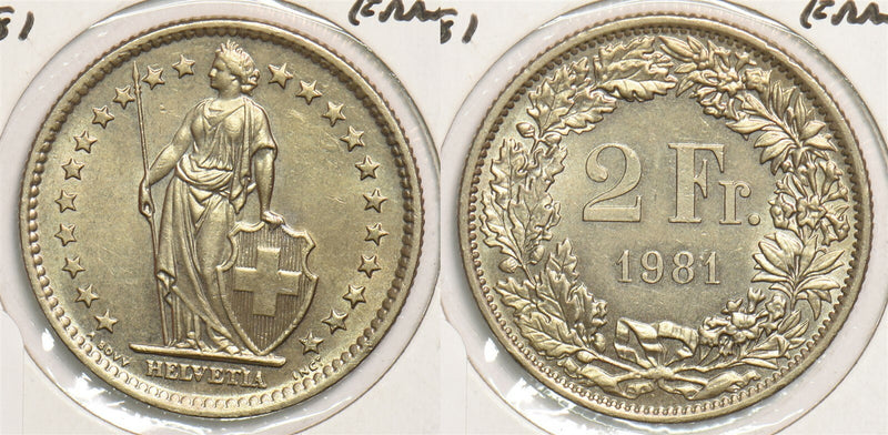 Switzerland 1981 2 Francs animal P150050 combine shipping0