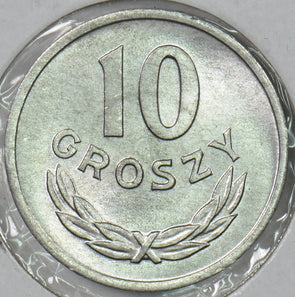 Poland 1968 10 Groszy Gem BU Eagle P190527 combine shipping1