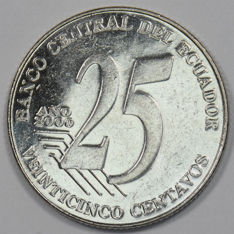 Ecuador 2000 Jose Jaoquin de Olmedo 25 Centavos P9025320