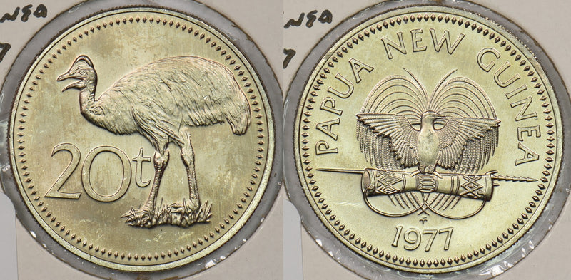 Papua New Guinea 1977 20 Toea Cassowary animal P190327 combine shipping0