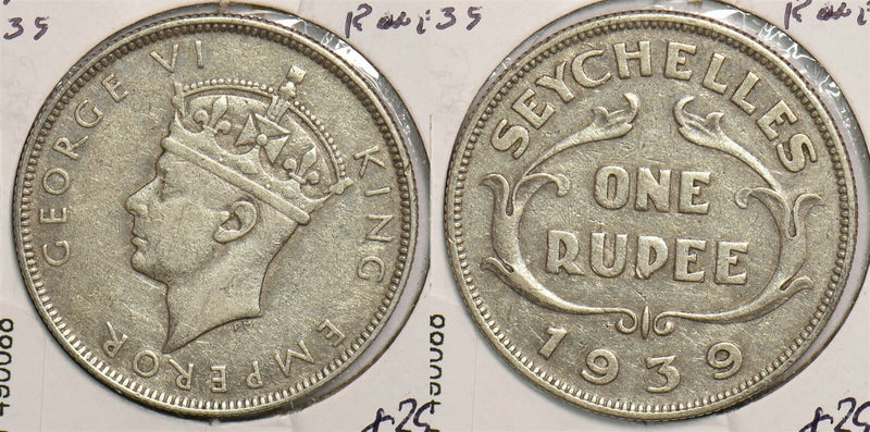 Seychelles 1939 Rupee P490088 combine shipping0