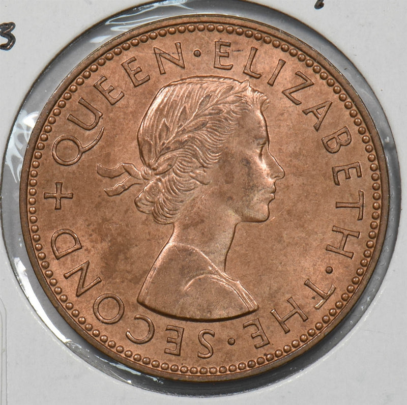 New Zealand 1963 1/2 Penny Elizabeth II P150895 combine shipping0