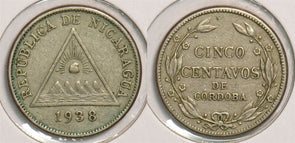 Nicaragua 1938 5 Centavos P290154 combine shipping0