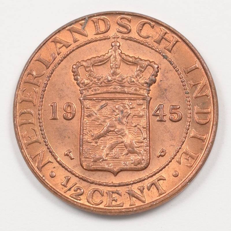 Netherlands East Indies 1945-P Wilhelmina ½ Cent P9042890