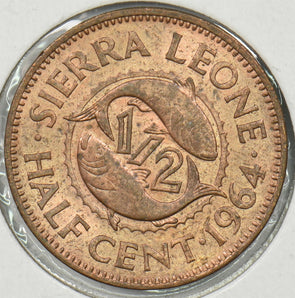 Sierra Leone 1964 1/2 Cent Fish animal P150173 combine shipping0