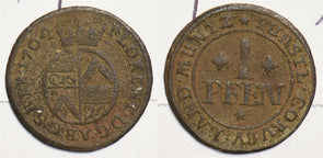 German States 1704 Pfennig Abbey of Corvey P290279 combine shipping0