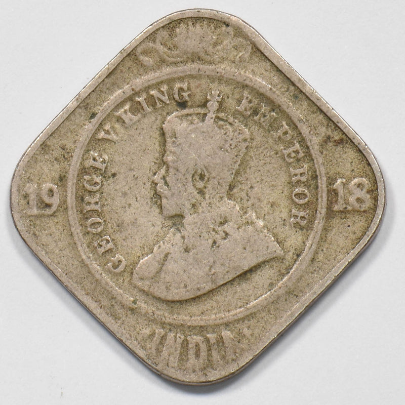 British India 1918 George V 2 Annas P9028580
