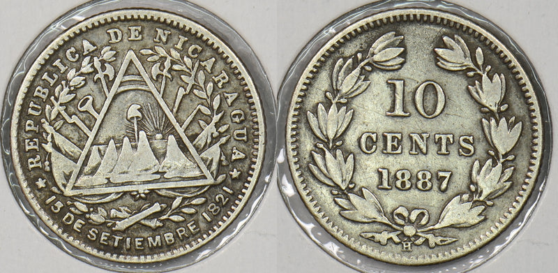 Nicaragua 1887 10 Centavos P290383 combine shipping0