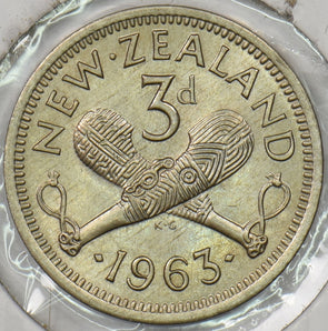 New Zealand 1963 3 Pence P900325 combine shipping0