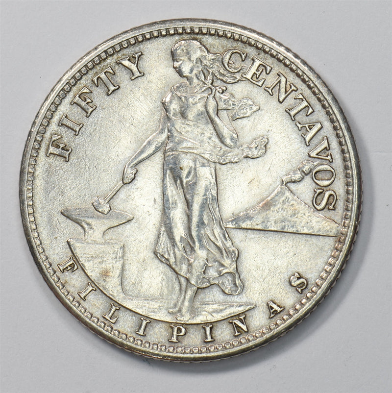 Philippines 1944-S Commonwealth 50 Centavos Silver P1512840