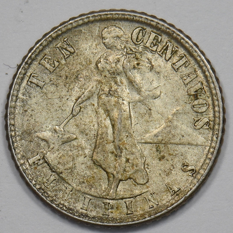 Philippines 1944-D Commonwealth 10 Centavos Silver P9026880