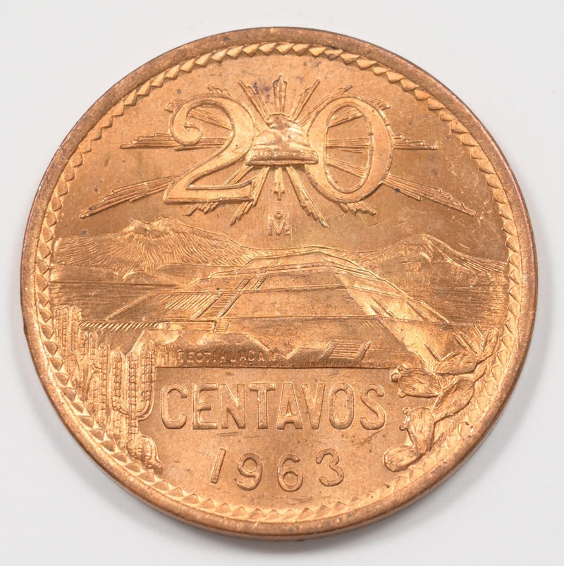 Mexico 1963-MO National Emblem 20 Centavos P9044870
