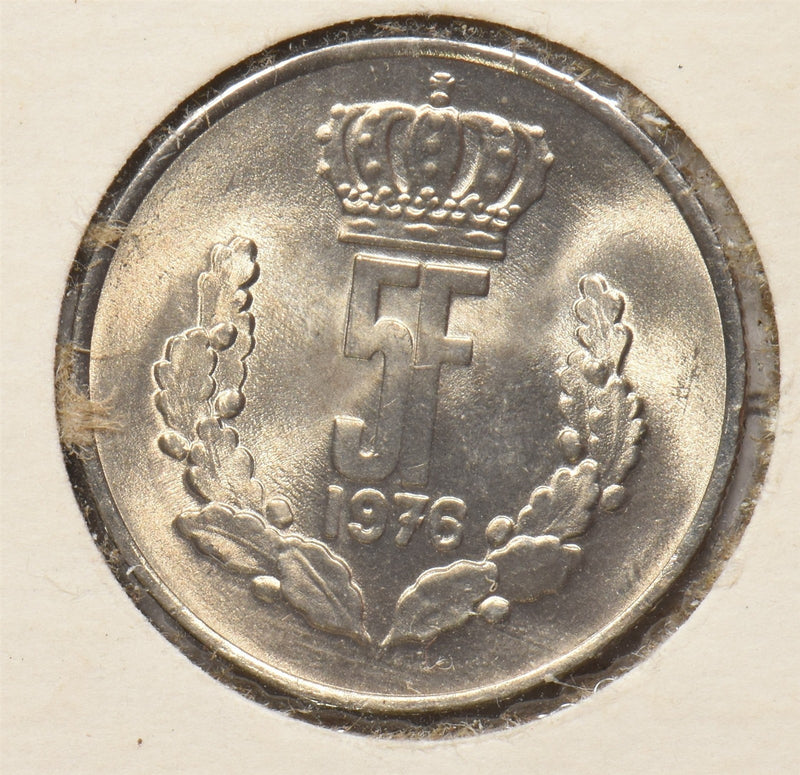 Luxembourg 1976 Jean 5 Francs P2401790