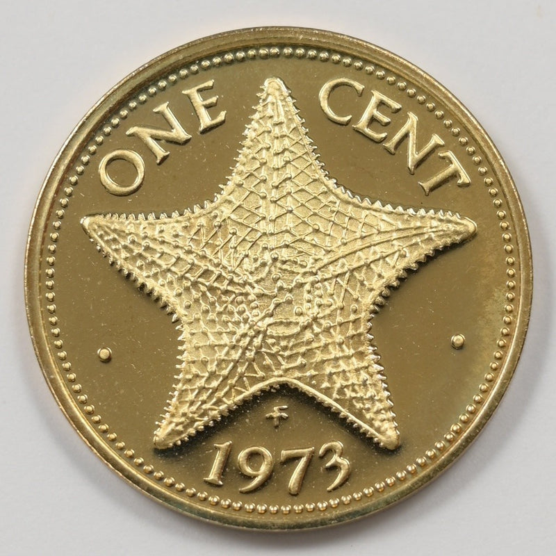 Bahamas 1973-FM Elizabeth II- StarFish Cent Proof P9040740