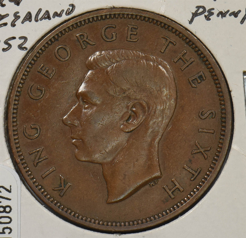 New Zealand 1952 Penny King George VI P150872 combine shipping0
